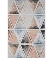 Eliana Home Baskılı, Yıkanabilir Kaymaz Taban Salon Halısı LNA1706 100x150 cm (Pembe)