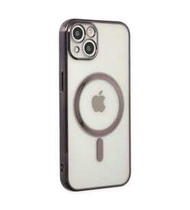 Apple İphone 14 Plus Kılıf Magneticsafe Lazer Silikon - Siyah