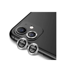 Apple iPhone 12 Uyumlu Zore CL-12 Premium Safir Parmak İzi Bırakmayan Anti-Reflective Kamera Lens Koruyucu (Gümüş)