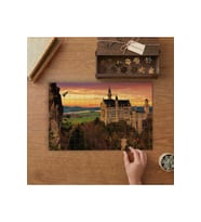 Neuschwanstein Şatosu - Kale - Manzara Tasarımı 240 parça Ahşap Puzzle Ahşap Kutuda MP05137