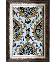 Armada Çini 25x40 Cm SP 417 Sarı Göbekli Kütahya İznik Çini Pano