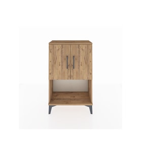Arges Komodin 2 Raflı 2 Kapaklı 60x30x96 Çam-Çam