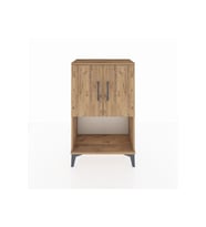 Arges Komodin 2 Raflı 2 Kapaklı 60x30x96 Çam-Çam
