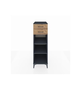 Kronos Dolap 2 Raflı 2 Çekmeceli 44x59x134 Antrasit-Çam