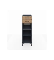 Kronos Dolap 2 Raflı 2 Çekmeceli 44x59x134 Antrasit-Çam