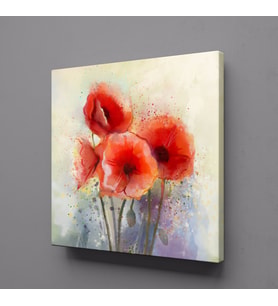 PEMBE ÇİÇEK BUKETİ KANVAS TABLO 80x80cm (Karışık)