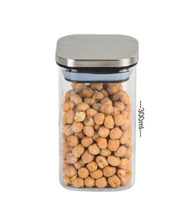 METAL KAPAKLI KARE ORTA KAVANOZ 300 ML
