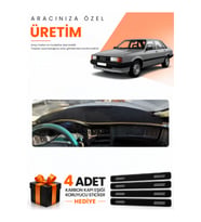AUDI 80 (1986-1996) Uyumlu Torpido Koruma Örtüsü Oto Kılıfı - Siyah Bej