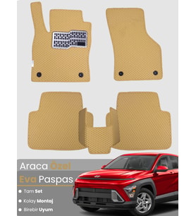 HYUNDAİ KONA (2018-2025) Uyumlu EVA Paspas Tam Set–Araca Özel,Kolay Montaj,Su Geçirmez