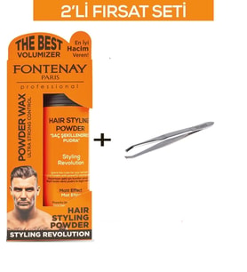 Fontenay Saç Şekillendirici Pudra Toz Wax Ultra Strong Turuncu + Cımbız No:209 2'Li Set