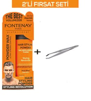 Fontenay Saç Şekillendirici Pudra Toz Wax Ultra Strong Turuncu + Cımbız No:209 2'Li Set