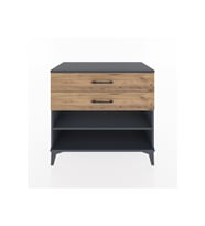 Hyperion Şifonyer Tek Raflı 2 Çekmeceli 88x44x80 Antrasit-Çam