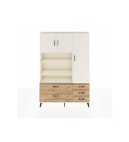 Arges Dolap 9 Raflı 5 Çekmeceli 3 Kapaklı 132x30x195 Aytaşı-Aytaşı/Çam