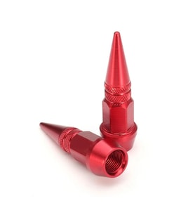 Oto Araba Sibop Kapağı Seti Metal Sivri 4'lü Set Kırmızı 60 Mm