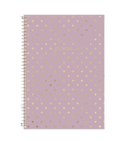 Puantiyeli Defter Çizgili Lila 17x24 cm