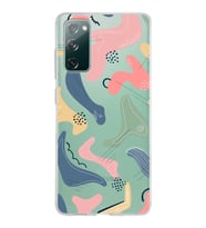 Samsung Galaxy S20 FE Kapak Abstract Tasarımlı Şeffaf Silikon Kılıf