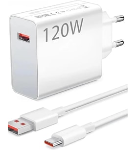 Xiaomi Mi 10, 10T, 11, 11i Pro, Lite, Ultra ile Uyumlu Type-C 120W Turbo Hızlı Şarj Aleti SET, Beyaz