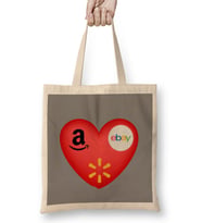 Shopping Online Covid 19 Amazon Ebay Walmart Love Shopping Online Bez Çanta Uzun Saplı