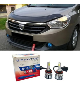 Dacia Lodgy Uzun Led Xenon Kısa Far Ampulü H4 Duo Yeni Seri Beyaz