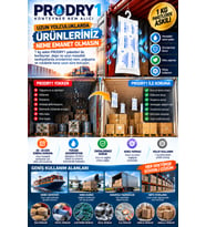 PRODRY 1 Konteyner Nem Alıcı Aktif Kil – Askılı Rutubet Giderici, Nem Tutucu, Yoğuşma ve Korozyon Önleyici 1 Paket 1 KG
