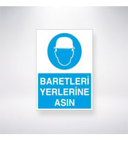 Baretleri Yerlerine Asın 21x35 Arkası Yapışkanlı Levha