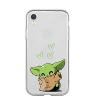 Iphone XR Uyumlu Baby Yoda Tasarımlı Şeffaf Telefon Kılıfı