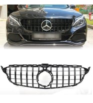 C Serisi W205 GTR Ön Panjur Parlak Siyah Kameralı 2014-2018