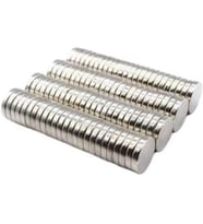 50 Adet 10x2mm Yuvarlak Neodyum Mıknatıs Güçlü Magnet Nikel Kaplamalı