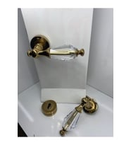 Topkapı Kristal Albrifin Rozetli Oda Kapı Kolu (Gold)