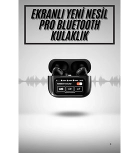 Yeni Nesil Anc Özellikli Çağrı Cevaplayan Dokunmatik Ekranlı Bluetooth Kulaklık Siyah (Çok Renkli)