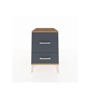 Kronos Komodin 2 Çekmeceli 44x59x64 Çam-Antrasit