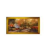Manzara Temalı Kanvas Tablo 50 x 70 cm Gold Çerçeve