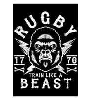 Rugby - Bir Canavar Gibi Tren - Rugby Eğitimi Tablo Ahşap Poster Dekoratif