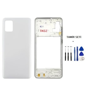 Samsung Galaxy A31 - SM-A315F FULL Kasa Arka Kapak Takım BEYAZ - TAMİR SETİ