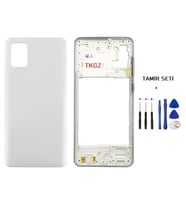 Samsung Galaxy A31 - SM-A315F FULL Kasa Arka Kapak Takım BEYAZ - TAMİR SETİ