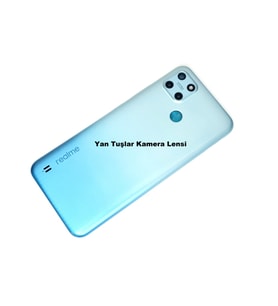 Tkgz Oppo Realme C25Y Kasa Arka Pil Batarya Kapağı ACIK MAVİ