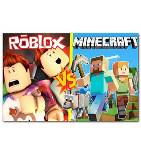 Cakatablo  Roblox Ve Minecraft Çizgi Film Görseli MDF Tablo