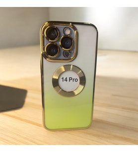 iPhone 14 Pro magsafe özellikli klasik kaliteli silikon telefon kılıfı (Yeşil)