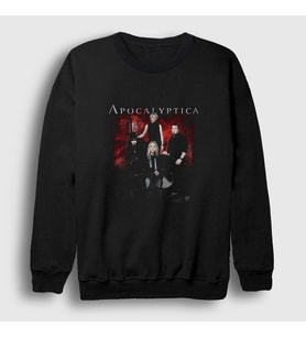 Presmono Unisex Siyah Band Apocalyptica Sweatshirt 10911tt