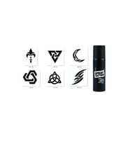 Tribal Modeller Spray Tattoo Geçici Siyah Sprey Dövme Seti