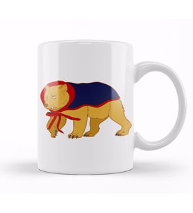 Cute Vampire Bear Halloween Funny Vampire Bear Kupa Bardak Porselen