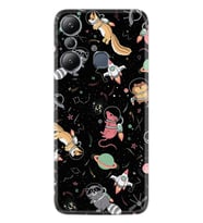 Infınix Hot 20i Kılıf Silikon Desen Özel Seri Planet Animals 1771