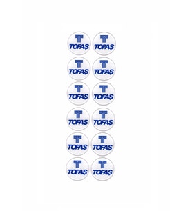 Tofaş Plaka Damla Etiket Pulu 12'Lİ - Plaka Pul Sticker