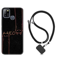 INFINIX Smart 4 5 6 Zero 8 S5 Pro Kılıf Boyun Askılı Silikon Meow 1657