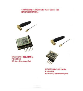 433.92MHz FSK/GFSK RF Alıcı Verici Seti (NTXRX05CFCN4)
