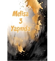 Sarı Siyah Çiçekler Temalı Doğum Günü Afişi 35X50 cm