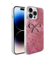 Lexroo iPhone 14 Pro Max Kılıf Kamera Korumalı Figürlü Ponti Silikon Kılıf - Açık Pembe