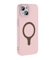 iPhone 14 / İphone 13 Kılıf M-Safe Şarj Özellikli Aris Silikon Kapak Açık Pembe