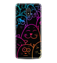 Xiaomi Redmi 8A 8 Pro 9C 9T 10C 11T Pro Kılıf Desenli Silikon Neon Cats 1790