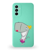 Samsung Galaxy M23 Uyumlu Lansman Kılıf Altı Kapalı İçi Kadife  Pearl Yengeç Tasarımlı  Kapak (Şeffaf)